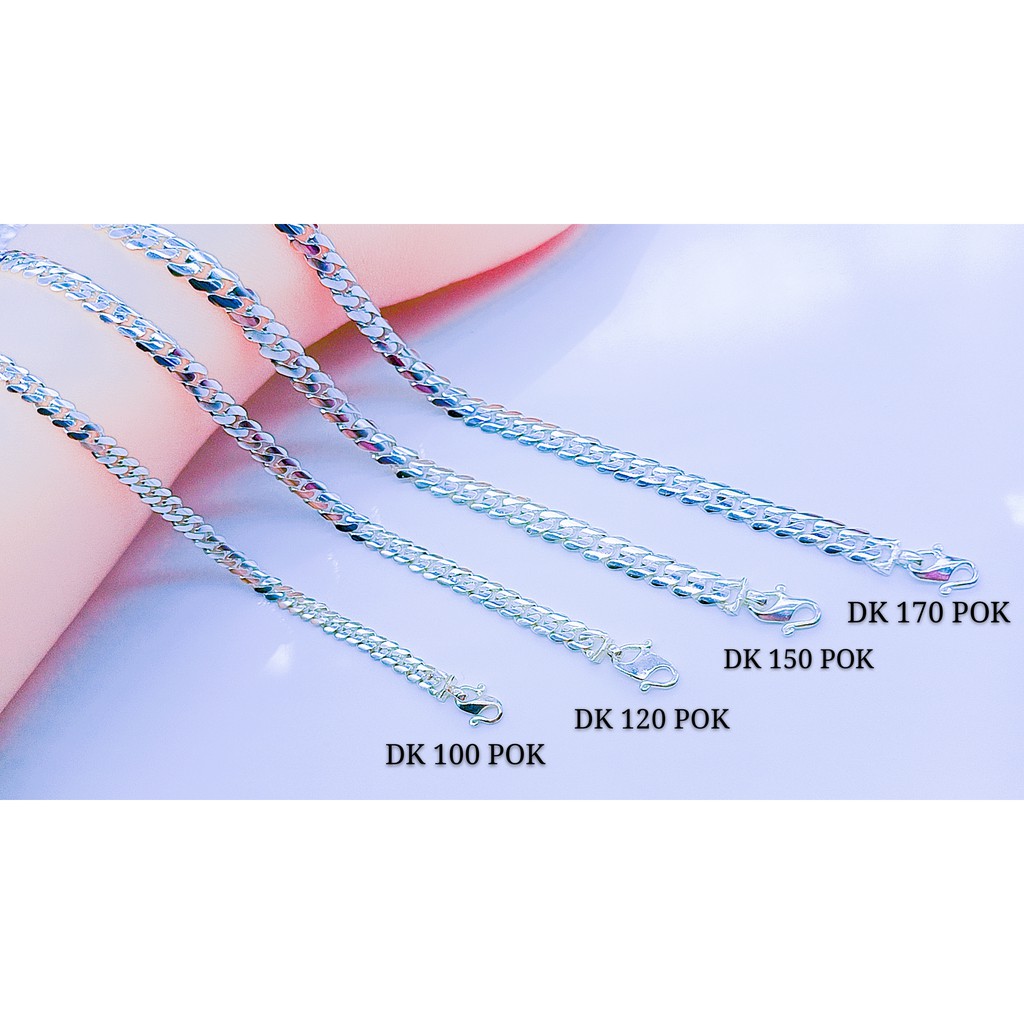 S925 Silver Necklacet (Sterling Silver) "Bangle Dunhill chain"  (Rantai Leher Perak) .Pong Ginga (Ba