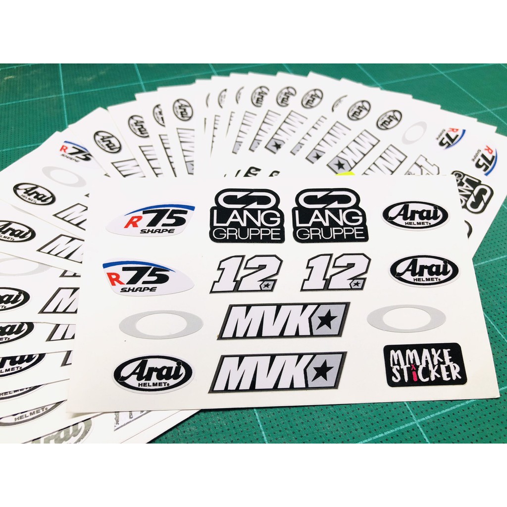 Arai สติ๊กเกอร์ติดชิว หมวกกันน็อค Arai 3M แท้ ลาย MVK - รูปที่ 2
