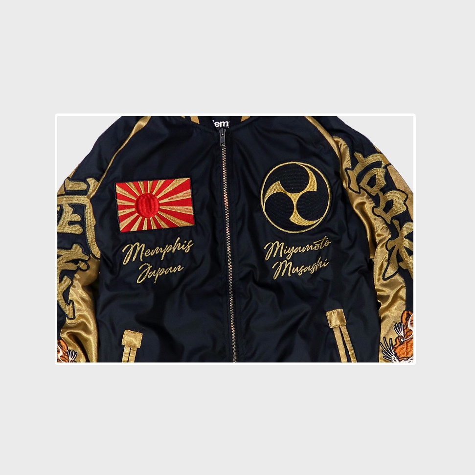 เสื้อแจ็กเก็ต Sukajan - MUSASHI (สีดํา) #3