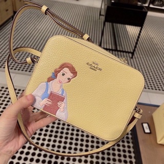 🎀 (สด-ผ่อน) ครอสบอดี้ สีเหลือง rCOACH C3404 DISNEY X COACH MINI CAMERA BAG WITH BELLE