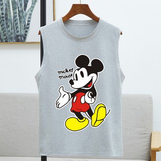 อินเทรนด์ที่สุด  ใหม่  Mickey  ภาพการ์ตูน  หลวม  เสื้อแขนกุด  8สี  S~3XL