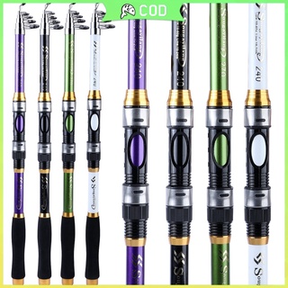 Sougayilang แบบพกพา Telescopic Carp Fishing Rod Hard Glass Fiber เบ็ดตกปลาสำหรับตกปลากลางแจ้ง