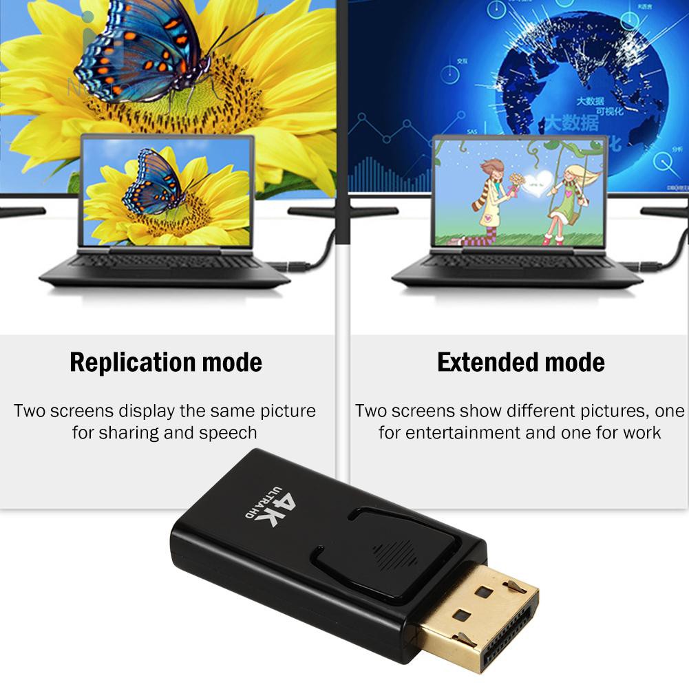อะแดปเตอร์แปลง Dp To Hdmi สําหรับ Pc Tv Displayport Male To 4k #8