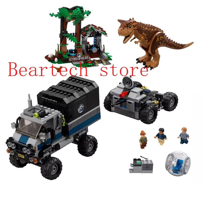 jurassic world lego carnotaurus gyrosphere escape