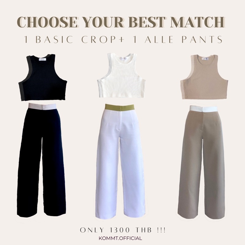 KommtSet: Alle pants + Basic top