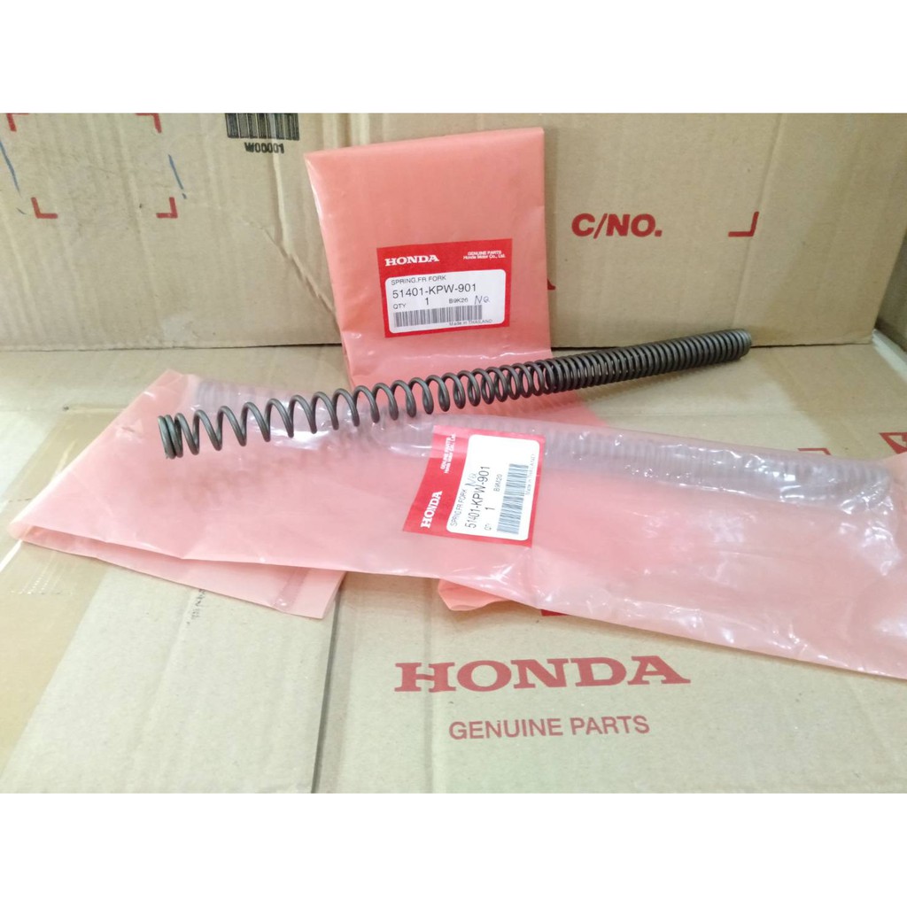 สปริงโช้คหน้า ของแท้ศูนย์ 1คู่ Honda เวฟ125s เวฟ125r  wave100s ยูบ๊อก ดรีม125  รหัสอะไหล่ 51401-KPW-