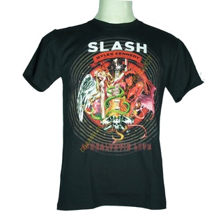 สไตล์ใหม่ เสื้อวง SLASH ร็อคในตำนาน อมตะ สแลช ไซส์ยุโรป PTD1231 ผ้าฝ้ายแท้