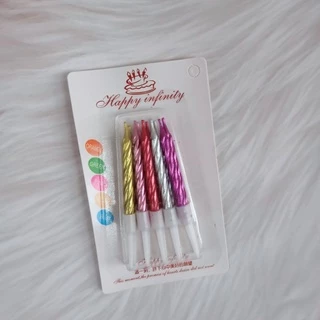 เทียนสั้นวันเกิด สีธรรมดา และสีมุก