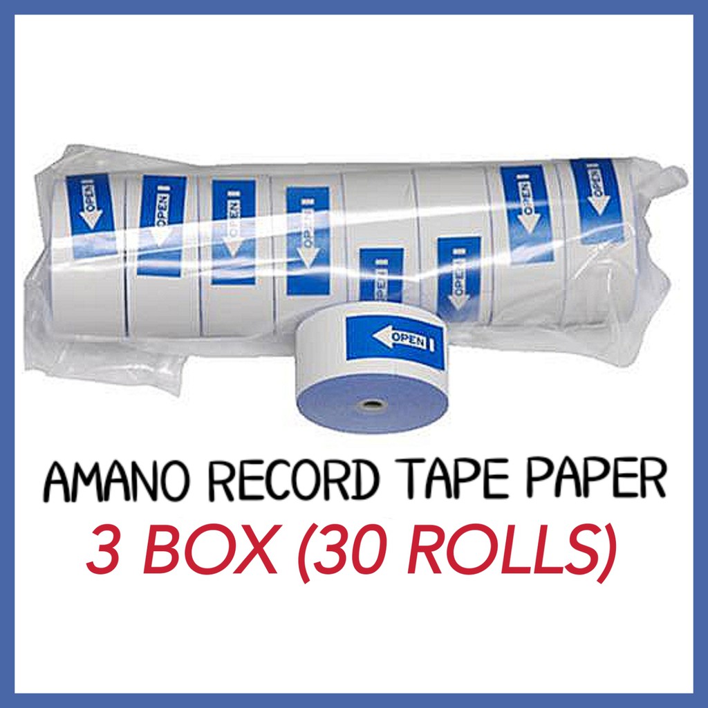 ม้วนกระดาษ 30 ม้วนสําหรับนาฬิกา Pr-600 / Pr-500 Amano Watchman