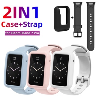 เคสโทรศัพท์มือถือ ซิลิโคนนิ่ม TPU พร้อมสายคล้อง สําหรับ Xiaomi mi band 7 pro Xiomi Miband 7pro