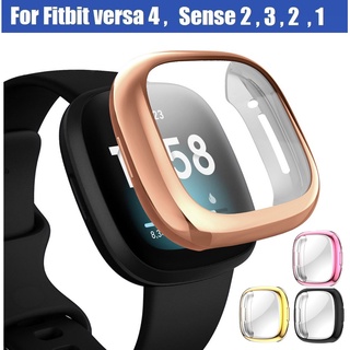 เคส  Fitbit Versa 4 เคสมือถือ TPU แบบนิ่ม แบบบางพิเศษ สําหรับ เคส Versa 4 , Fitbit Versa 3 4 2 1 Sense, Sense 2 Bumper Ultra-Thin Soft TPU Versa 3