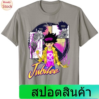 เสื้อยืดลำลอง Marvel X-Men Jubilee Collage Panel Logo T-Shirt Mens Womens T-shirts