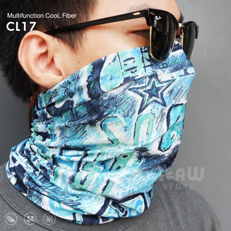 บัฟเย็น❄ ผ้าปิดหน้า ผ้าโพกหัว Cool Fiber