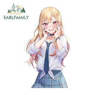 Earlfamily สติกเกอร์ไวนิล ลาย My Dress-Up Darling Kitagawa Marin ขนาด 13 ซม. x 7.8 ซม. สําหรับติดตกแต่งรถยนต์ หมวกกันน็อค รถจักรยานยนต์