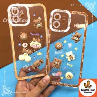 เคสมือถือนิ่มใสกันกล้อง ViVo V23E Y17 Y20 Y21 2021 ซิลิโคน TPU ติดการ์ตูนน่ารัก