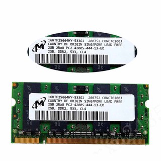 2GB PC2-4200S DDR2-533MHz Laptop Memory 200Pin CL4 1.8V SODIMM For Micron AD22