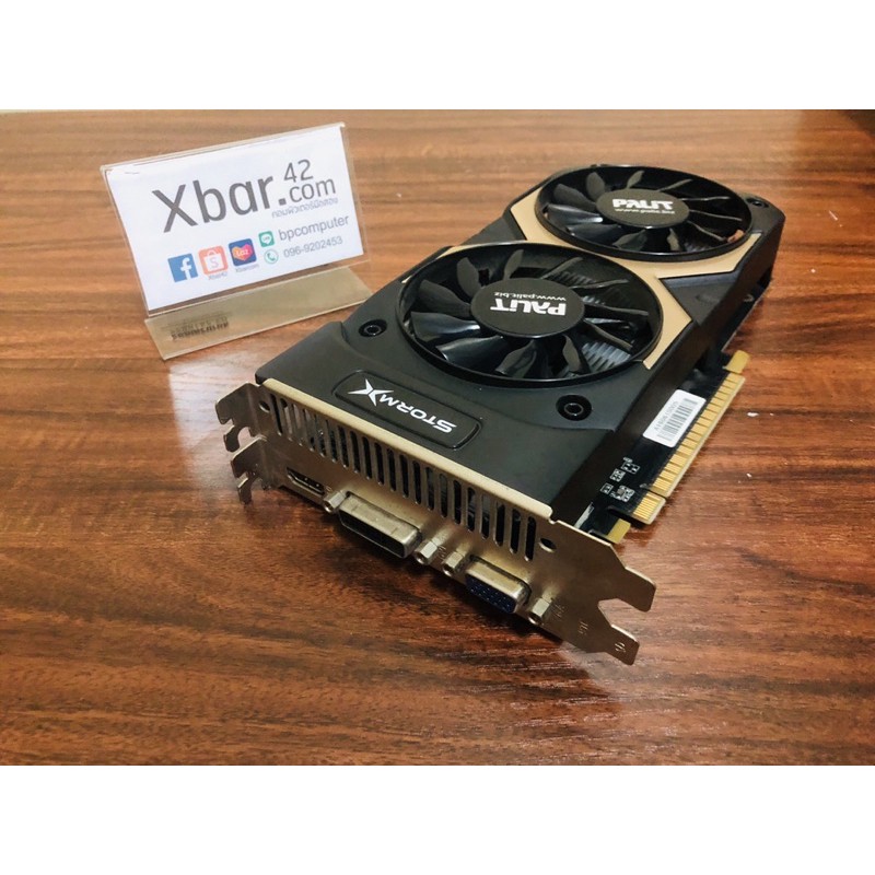 การ์ดจอ มือสอง PALIT GTX 750ti StormX DUAL 2GB DDR5 ( GTX750ti ที่แรงที่สุดไม่ต่อไฟเพิ่ม)