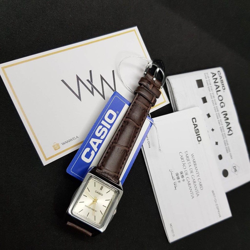 ของแท้ นาฬิกาข้อมือ Casio ผู้หญิง รุ่น LTP-V007 สายหนัง