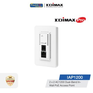 EDIMAX (IAP1200) 2x2 AC1200 Dual-Band In-Wall PoE Access Point