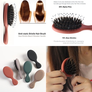 แปรงหวีขนหมูป่าBoar Bristle Hair Brush(ขนาดพกพา)