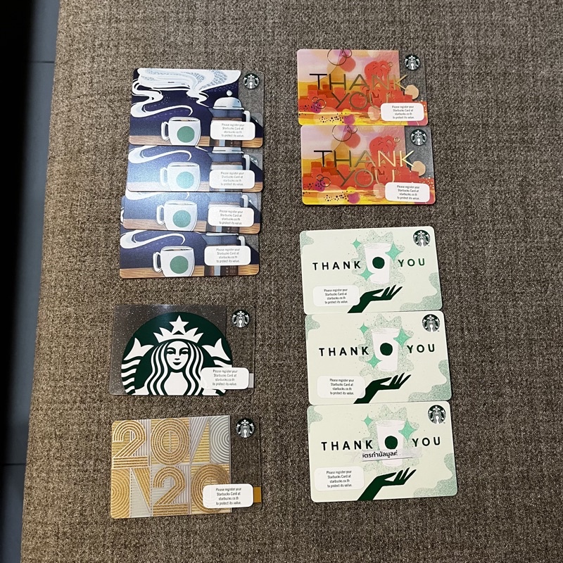 ขูดพินแล้ว Starbucks Card บัตรเปล่า ของขวัญ ของสะสม ลายน่ารัก Special Edition หายาก