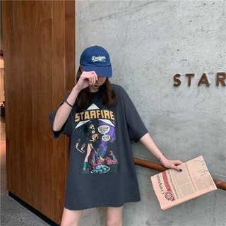 เสื้อยืด STARFIRE ลายสวยสุดเท่ ลายนี้ใส่ได้ทั้งชายและหญิง เนื้อผ้าคัตตอลผสม ผ้านิ่มใส่สบายมากๆ งานดีย์เหมือนเดิม