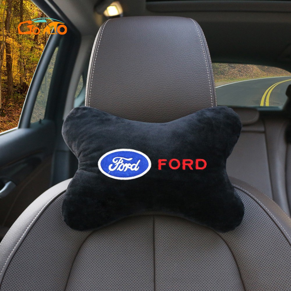 Gtioato หมอนรองคอรถยนต์ พนักพิงศีรษะรถ สําหรับ Ford Ranger Everest Fiesta Focus Ecosport Mustang Raptor Explorer Transit Wildtrak Bronco