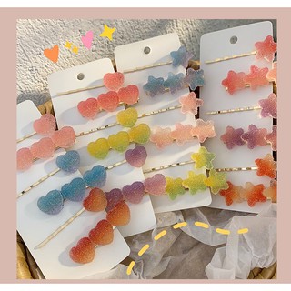 🌙รหัสสินค้าAK017 สินค้าพร้อมส่ง กิ๊ฟติดผมเยลลี่หัวใจ น่ารักมากกกกกกกค่า✨🐚