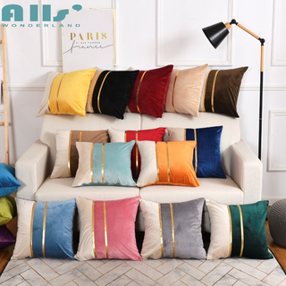 17 สี!ปลอกหมอน ผ้ากํามะหยี่ ทรงสี่เหลี่ยม ขนาด 45X45 สีตัดกัน สไตล์นอร์ดิก สําหรับตกแต่งบ้าน