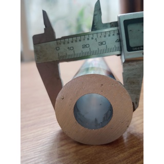 ท่ออลูมิเนียม OD 38mm. ID26mm. เกรด 6063 Aluminum pipe 1.1/2" หนา 6 มิล. ด้านนอก 38มิล. * ใน 26มิล.