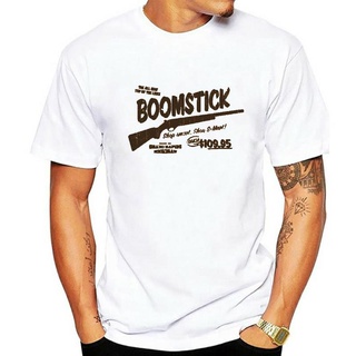 เสื้อยืดสีขาวผู้หญิง ความชั่วร้ายตาย BoomStick เสื้อยืดลัทธิภาพยนตร์และรายการโทรทัศน์แรงบันดาลใจการออกแบบหน้าจอมือพิมพ์