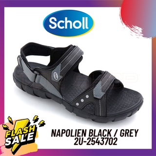 SCHOLL รองเท้า รัดส้น สกอร์ รุ่น 2U-2543702 NAPOLIEN สีเทาดำ รองเท้าเปิดส้น ใส่เที่ยว ใส่ลุยน้ำ เย็นสบาย น้ำหนักเบา