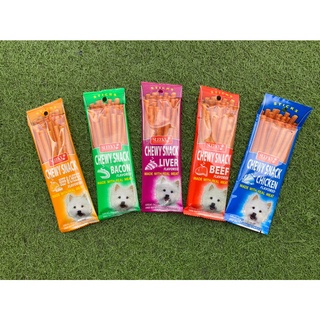 Sleeky chewy Snack สลิคกี้ชิววี่สแนคแท่ง และ แบบแบน ขนมสำหรับสุนัข ขนาด 50 G.