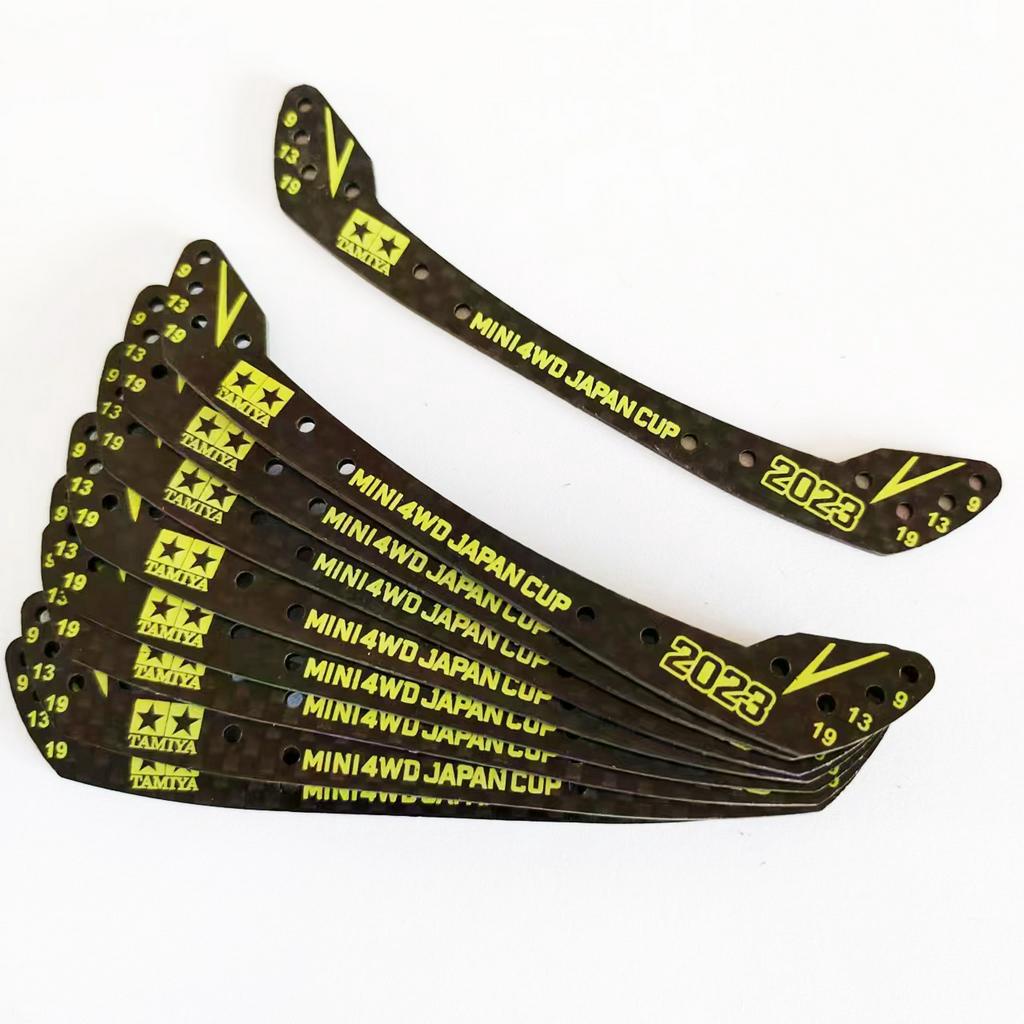 10pcs 2023 Fully Cowled HG Carbon Front Stay 95157 อะไหล่สําหรับ 1/32 Tamiya Mini 4wd รถ