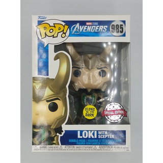 Funko Pop Marvel Avengers - Loki With Scepter [ เรืองแสง ] #985