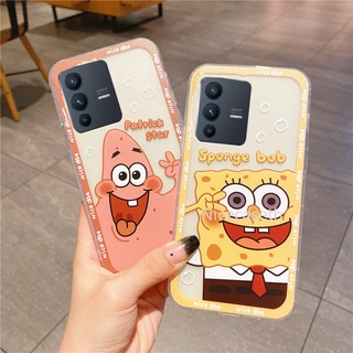 Shockproof Phone Cover VIVO V23 V23 Pro V23e Y76 5G Y15s Y15A Y33s Y21 เคสโทรศัพท Soft Case SpongeBob Patrick Cartoon Phone Case