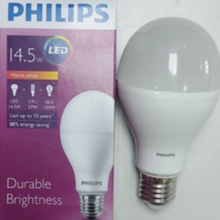 หลอดไฟ LED ยี่ห้อ Philips Bulb Durable Brightness 14.5w Warmwhite(แสงสีเหลือง)