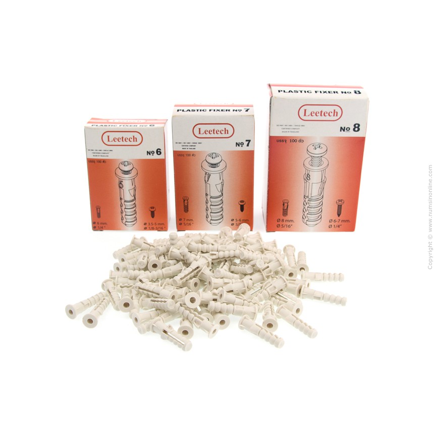 หัวระเบิด พุกพลาสติก LEETECH No.6 | No.7 | No.8