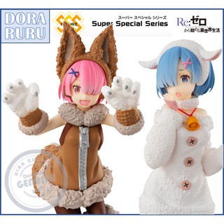 Furyu Figure - Re:Zero Rem Ram Wolf Lamb Fiary Tales Version Lot JP ฟิกเกอร์ เรม แรม หมาป่า แกะ ญี่ปุ่นแท้