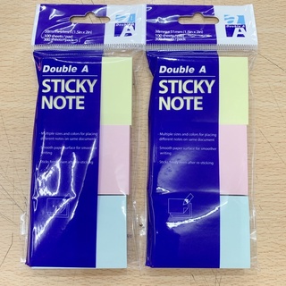 โพสอิท Double A sticky note (คละสีพาสเทล) 38mmx51mm. รุ่น AN03224-TH