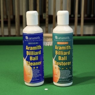 ราคาน้ำยาขัดเงาและน้ำยาทำความสะอาดลูกบิลเลียด พูล สนุกเกอร์ Aramith Ball Cleaner / Restorer