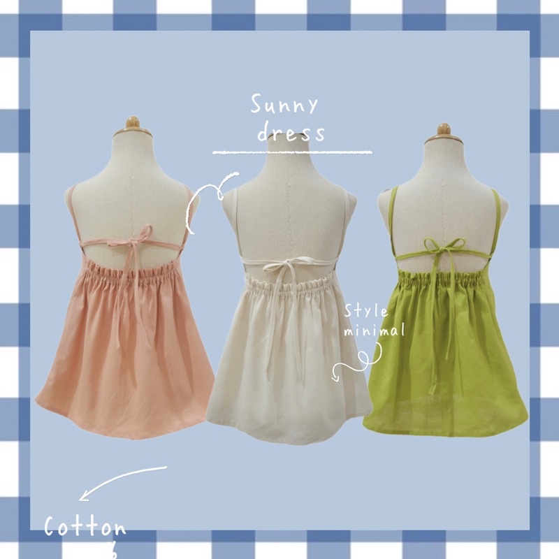 𝕊𝕦𝕟𝕟𝕪 𝕕𝕣𝕖𝕤𝕤 เซตคู่แม่ลูก ชุดเดรสสายเดี่ยว สไตล์มินิมอล