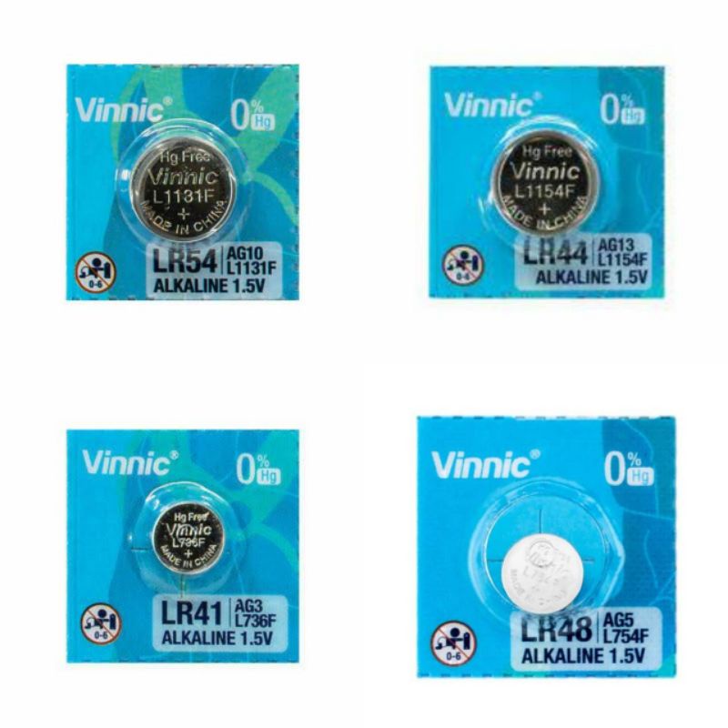 ถ่านกระดุม Vinnic L1154F, L736F, L1131F, L754F 1.5V Alkaline Battery ...