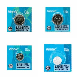 ถ่านกระดุม Vinnic L1154F, L736F, L1131F, L754F 1.5V Alkaline Battery ของใหม่ ของแท้