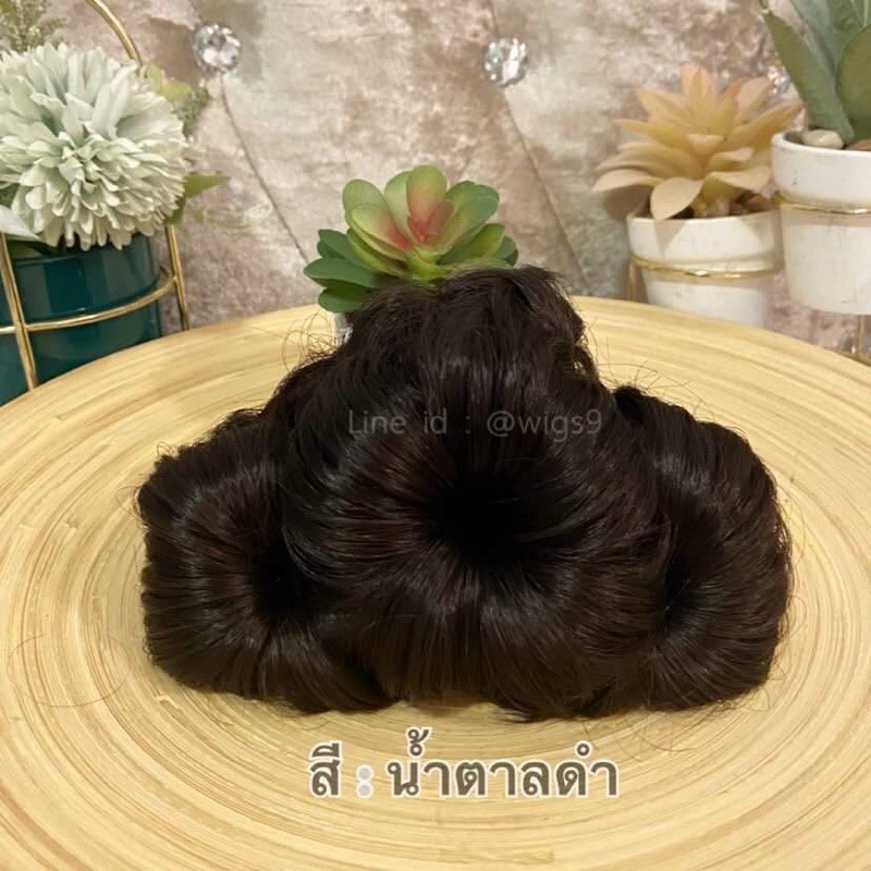 มวยผม มวยผมปลอม แบบกิ๊บ ใช้งานง่าย สวยเนียนเป็นธรรมชาติ มวยเกล้าผม ทำจากไหมเกาหลีแท้100% กิ๊บงับช่อ 7 ดอก วิกผมเกล้า