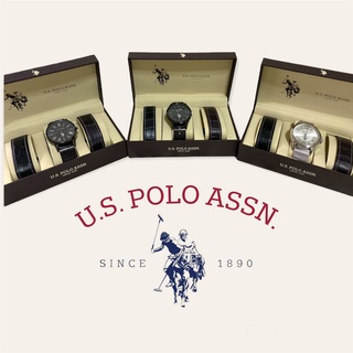 นาฬิกาผู้ชายแบรนด์แท้ 100%  U.S.POLO ASSN พร้อม set สายหนัง สินค้า Shop USA 📦พร้อมส่งที่ไทย ฟรีค่าจัดส่ง