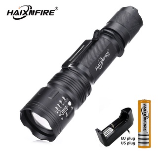 Haixnfire Tk104 CREE XM L2 ไฟฉาย LED 8000LM กันน้ํา แบบพกพา ชาร์จไฟได้