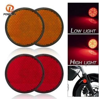 ขายดี ฝาครอบตะเกียบหน้ารถจักรยานยนต์ สะท้อนแสง 12V LED 2 ชิ้น