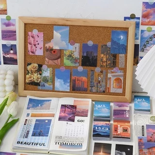 สติกเกอร์ ลายท้องฟ้า ภูมิทัศน์ ขนาดเล็ก สําหรับตกแต่งสมุด DIY จํานวน 50 ชิ้น ต่อแพ็ค