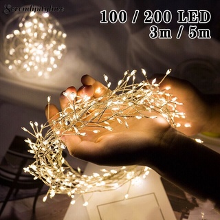 Luz De Corda De Fada LED , Lâmpadas Firecracker Starburst , Produto De Decoração De Natal , Carregamento USB , Enfeite De Suspensão De Quarto De Paredes De Árvores , Acessórios Decro Para Festa De Aniversário De Casamento E Feriado